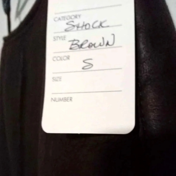 Hide Society Genuine Sheepskin Shearling Leather Mini SkirT Brown Luxury S - Picture 3 of 5